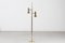 Scandinavian Brass and Lacquered Floor Lamp with Adjustable Shades, 1970s 1