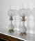 19th Century Napoleon III Oil Table Lamps in Celadon and Bronze, Set of 2, Image 3