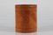 Cognac Leather Wastepaper Basket in the style of Carl Auböck, 1970s 1