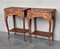 Louis XV Style French Marquetry Side Tables or Nightstands, 1890s, Set of 2 3