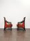 Art Déco Armchair in Wood, Velvet and Brass, Italy, 1930s, Set of 10 8