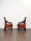 Art Déco Armchair in Wood, Velvet and Brass, Italy, 1930s, Set of 10, Image 8