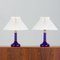 Deep Blue Table Lamps by Holmegaard for Le Klint, Denmark, 1970s, Set of 2 5