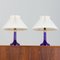 Deep Blue Table Lamps by Holmegaard for Le Klint, Denmark, 1970s, Set of 2, Image 1