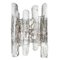 Ice Glass Sconces & Wall Lamps from Kalmar Austria, 1960s, Set of 2 4