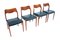 Model 71 Teak Chairs by N. O. Møller for J. L. Møllers, Denmark, 1960s, Set of 4 2