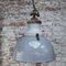 Vintage Industrial Cast Iron and Gray Enamel Pendant Light from Industria Rotterdam 5