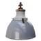 Lámpara colgante industrial vintage de hierro fundido y esmalte gris de Industria Rotterdam, Imagen 1