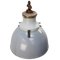 Vintage Industrial Cast Iron and Gray Enamel Pendant Light from Industria Rotterdam 3