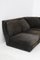 Schwarzes Vintage Alcantara Ecksofa, 1970er 7