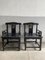 19th Century Chinese Chairs in Lacquered Black Wood with Gilt Decoration, 1890s, Set of 2 3