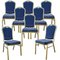 Vintage Upholstered Metal Event Chairs, Set of 8 1