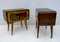 Mid-Century Modern Italian Bedside Tables in Maple and Walnut, 1950s, Set of 2, Image 2