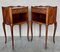 20th Century Marquetry Walnut Nightstands with Drawers and Open Shelves, Set of 2, Image 3