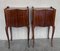 20th Century Marquetry Walnut Nightstands with Drawers and Open Shelves, Set of 2 5