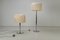 Floor Lamps in Chrome and Silk from Staff, 1970s, Set of 2 1