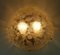 Lampada da soffitto Mid-Century in vetro smerigliato e metallo cromato di Hillebrand Lighting, Immagine 3