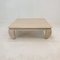 Italian Opium Coffee Table in Travertine, 1980s 1