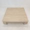 Italian Opium Coffee Table in Travertine, 1980s 4