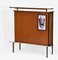 Mid-Century French Teak Cocktail Drinks Bar with Illuminated Panel, 1960s 1