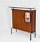 Französische Mid-Century Cocktail Bar aus Teak mit beleuchteter Tafel, 1960er 14