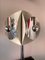 Space Age Italian White Lacquered Metal Chrome Lamp attributed to Reggiani. 1970s 10