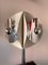 Space Age Italian White Lacquered Metal Chrome Lamp attributed to Reggiani. 1970s, Image 10