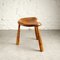 Danish Hand Carved Tripod Stool in Beech, 1900s, Image 5