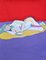 Fipé Gouge-Merrall, Nude Channeling Francis Bacon, Acuarela sobre papel, Imagen 1