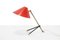 Lampe Pinocchio Rouge de H. Busquet pour Hala Zeist, 1950s 1