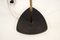 Danish Brass Floor Lamp with Black Woolen Hood, 1960s 4