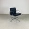 Black Leather Soft Pad Group Chair by Charles and Ray Eames for ICF / Herman Miller, 1960s 1