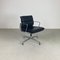Schwarzer Soft Pad Group Chair aus Leder von Charles und Ray Eames für ICF / Herman Miller, 1960er 1
