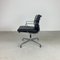 Black Leather Soft Pad Group Chair by Charles and Ray Eames for ICF / Herman Miller, 1960s 4