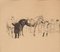 Nach Henri de Toulouse-Lautrec. Pferde auf den Pferderennen, frühes 20. Jh., Tusche auf Papier 2