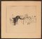 Nach Henri de Toulouse-Lautrec. Pferde auf den Pferderennen, frühes 20. Jh., Tusche auf Papier 1
