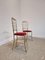 Mid-Century Chiavari Chairs in Brass and Red Velvet, 1950s, Set of 2 12