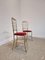 Mid-Century Chiavari Stühle aus Messing & rotem Samt, 1950er, 2er Set 12
