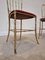 Mid-Century Chiavari Chairs in Brass and Red Velvet, 1950s, Set of 2, Image 4