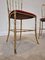 Mid-Century Chiavari Stühle aus Messing & rotem Samt, 1950er, 2er Set 4