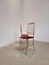 Mid-Century Chiavari Stühle aus Messing & rotem Samt, 1950er, 2er Set 5