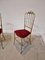 Mid-Century Chiavari Chairs in Brass and Red Velvet, 1950s, Set of 2, Image 9