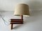 Mid-Century Modern Swedish Adjustable Wall Lamp in Wood with Fabric Shade, 1960s 4
