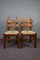 Mid-Century Brutalistische Eichenholz Stühle, 6er Set 1