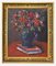 Giuseppe Bertolini, Bodegón con jarrón de flores, óleo sobre lienzo, años 70, Imagen 2
