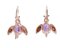 Rose Gold and Silver Fly-Shape Earrings, 1970s, Set of 2 3