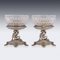 19th Century Victorian Silver & Glass Figural Salts from Elkington, 1896, Set of 2 5