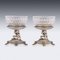 19th Century Victorian Silver & Glass Figural Salts from Elkington, 1896, Set of 2 3