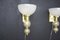 Ivory and Gold Murano Glass and Brass Cup Sconces 2000, Set of 2 9