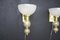 Ivory and Gold Murano Glass and Brass Cup Sconces 2000, Set of 2, Image 9